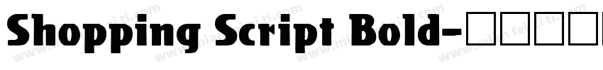 Shopping Script Bold字体转换